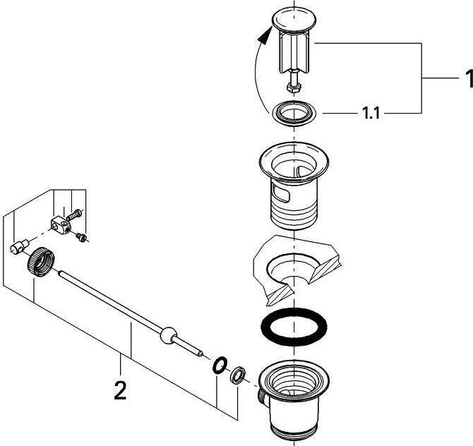 Донный клапан Grohe 28910000 хром