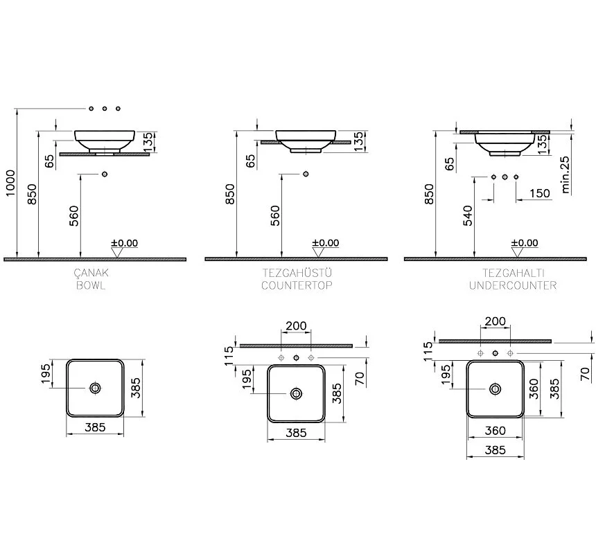 Раковина VitrA Water Jewels 4441B072-2100 золото