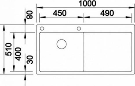 Кухонная мойка Blanco Claron 5 S-IF 521626 чаша слева