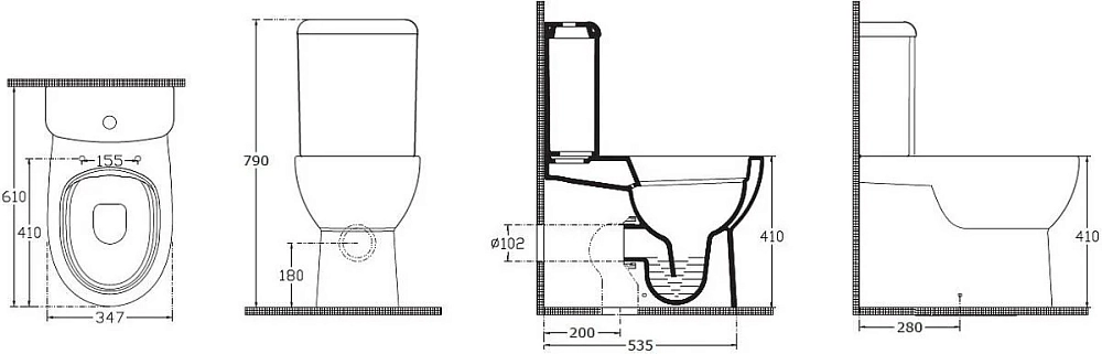 Напольный унитаз Isvea Absolute, крышка микролифт, белый, 10AB04003SV/10ABS1002SV/40R30700I