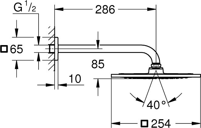 Верхний душ Grohe Rainshower F-series 26070000