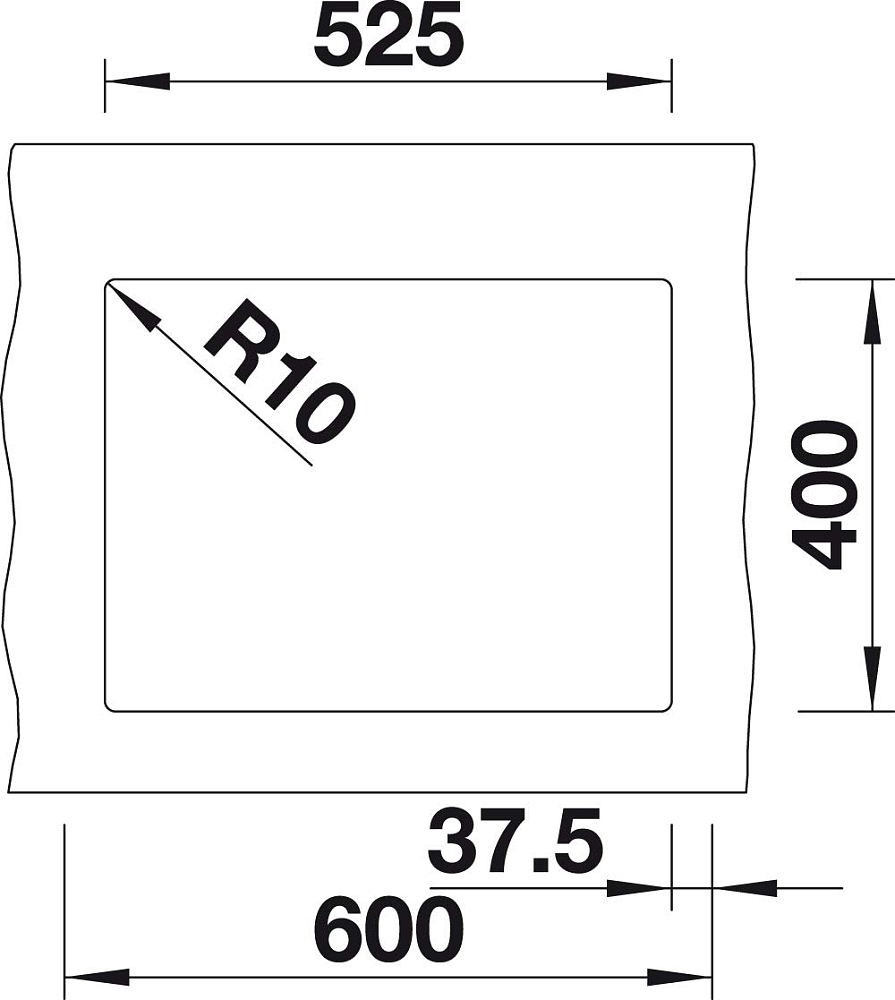 Кухонная мойка Blanco Subline 340/160-U 525985 (чаша слева) чёрный