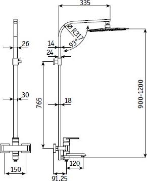 Душевая стойка RGW Shower Panels SP-30