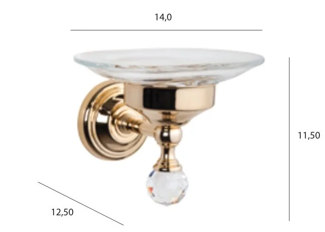 Мыльница Tiffany World Cristal TWCR106oro-sw золото