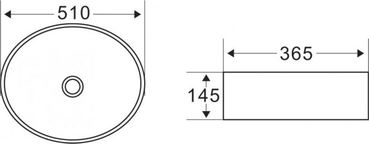 Раковина накладная 51 см Belbagno BB1049