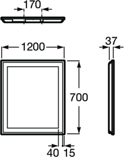 Зеркало 120 см Roca Iridia 812346000