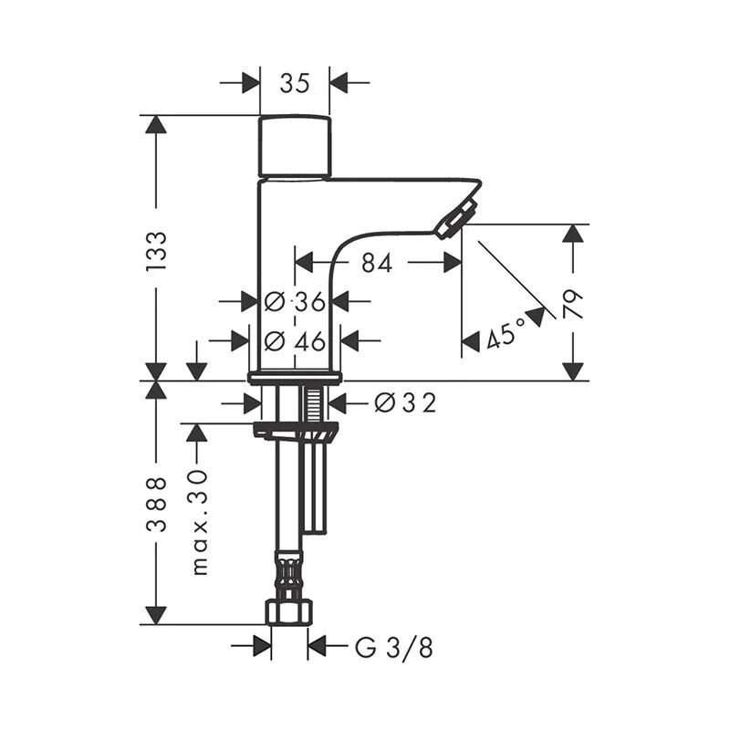 Кран для раковины Hansgrohe Logis 71120670 черный