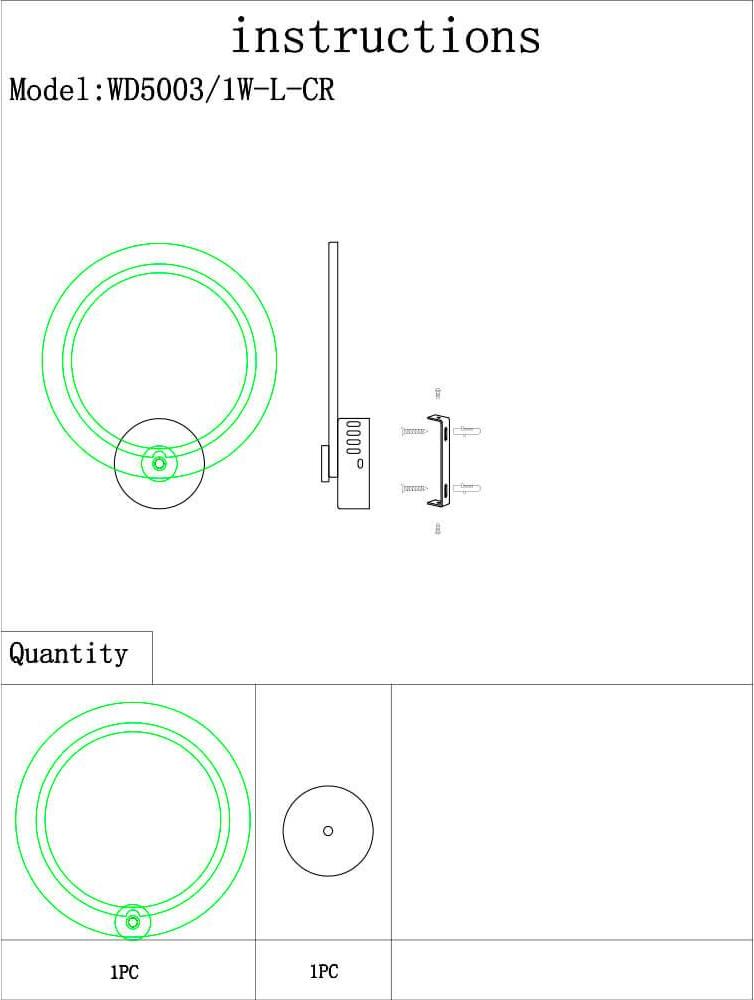 Бра Seven Fires Kamoli WD5003/1W-L-CR