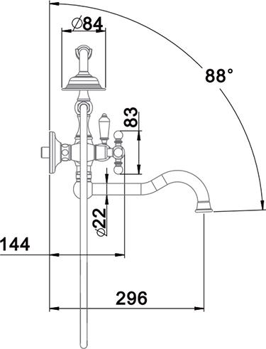 Смеситель для ванны Gappo G3289-4 бронза