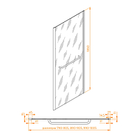 Душевая перегородка RGW Z-060-1B 352206108-14 профиль черный, стекло прозрачное