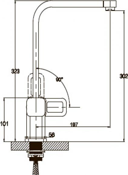 Смеситель KAISER Sharp 64044 для кухонной мойки