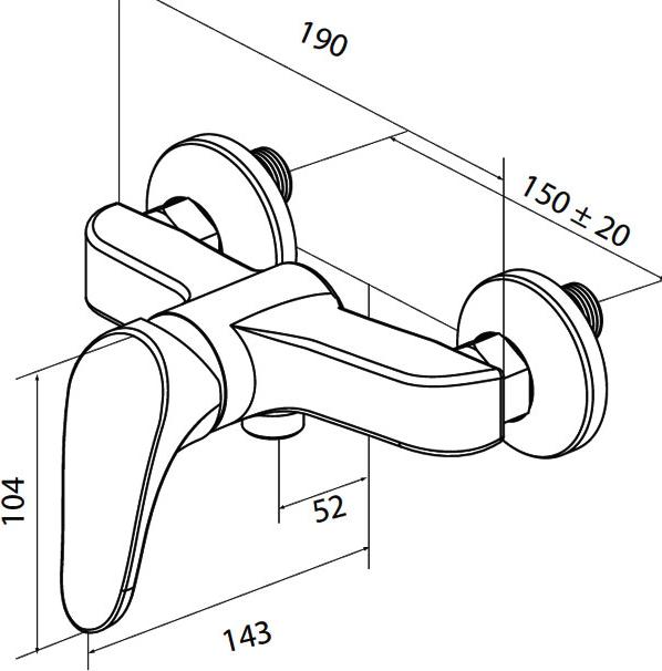 Смеситель Am.Pm Joy F8520000 для душа