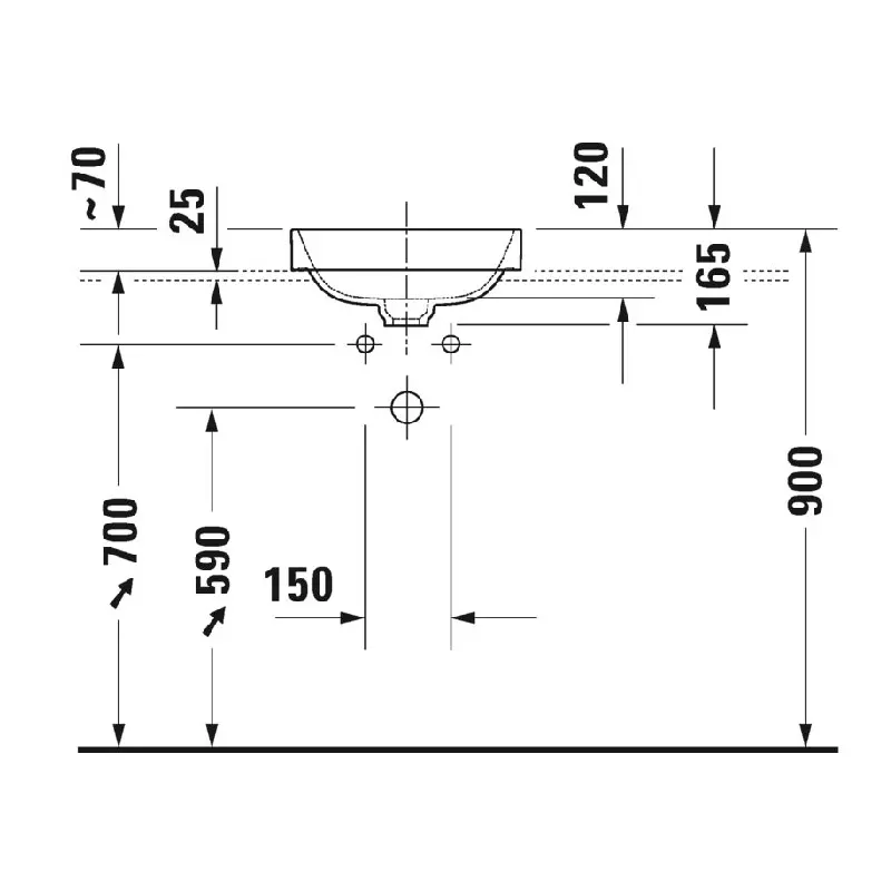 Раковина Duravit Happy D.2 Plus 2359406100 40 x 40 см, антрацит матовый/белый