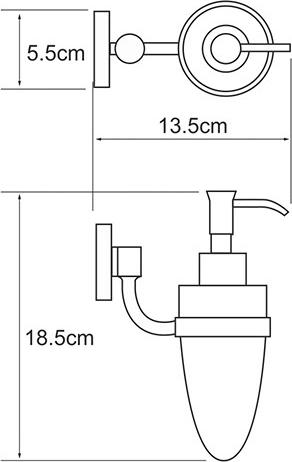 Дозатор для жидкого мыла WasserKRAFT Rhein K-6299O, хром