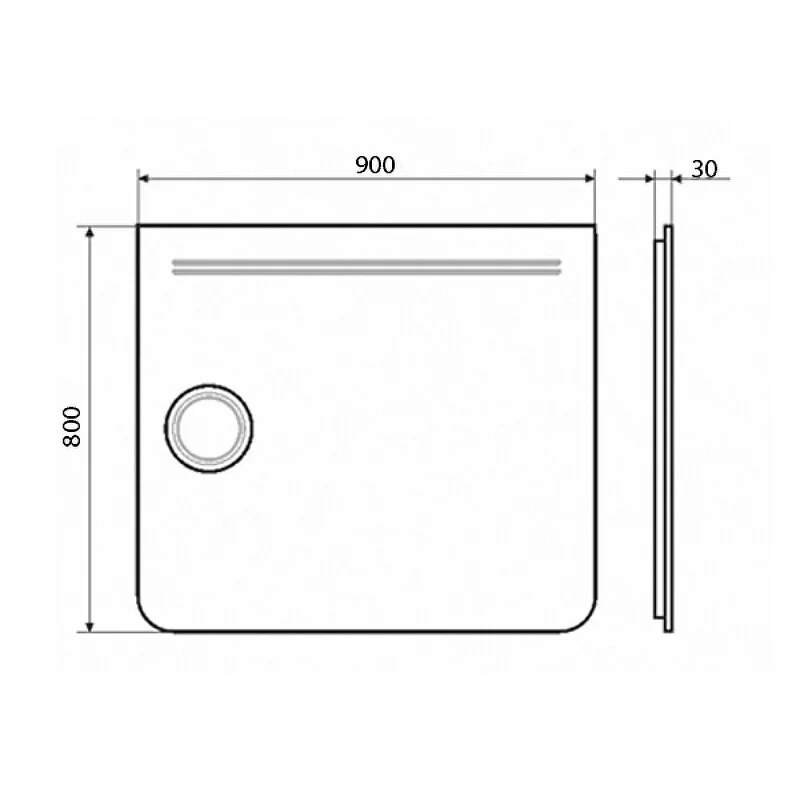 Зеркало Comforty Лондон 00-00014140 белый