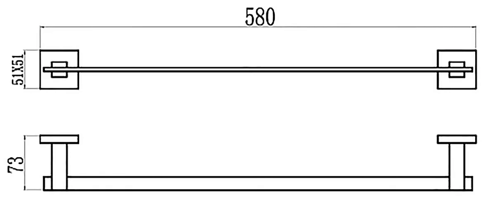 Полотенцедержатель Savol Серия 65c S-06524C бронза