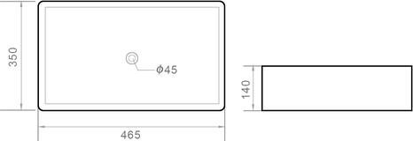 Раковина накладная 46 см Orange B02-460w, белый глянцевый