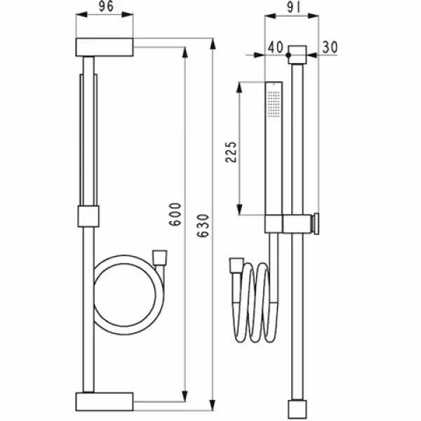 Душевой гарнитур Jado Cubic N8335AA хром