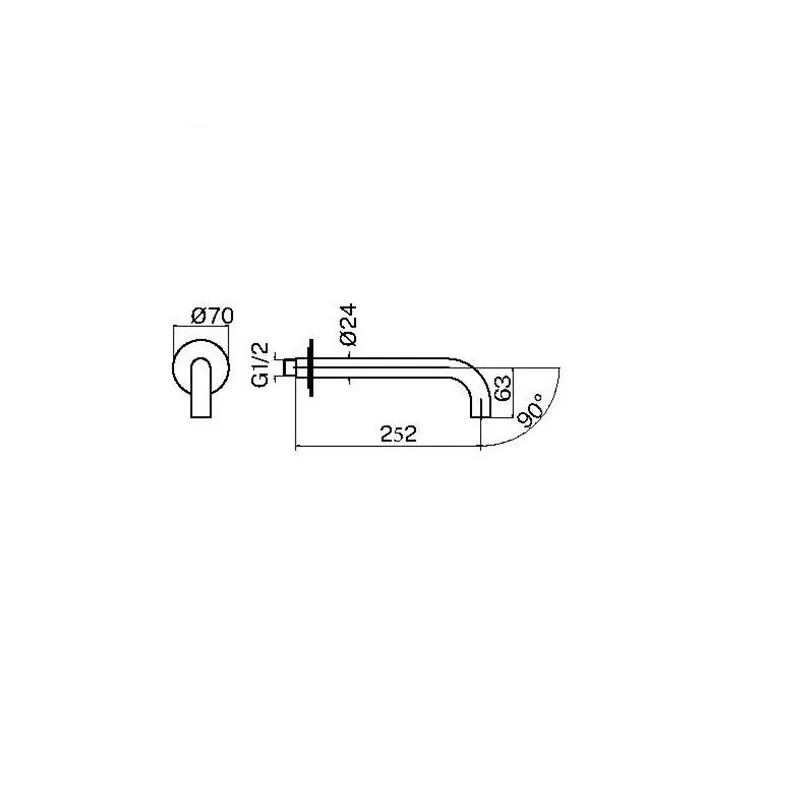 Излив  Plumberia Selection Ixo SPT0260NO черный