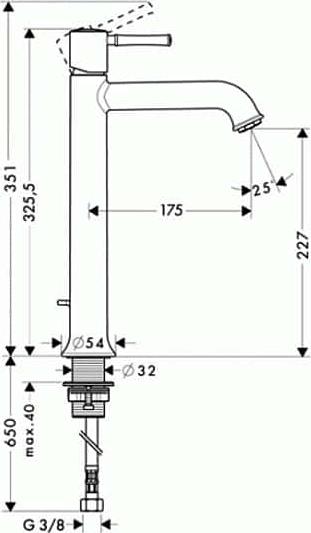 Смеситель для раковины Hansgrohe Talis Classic 14116820, никель