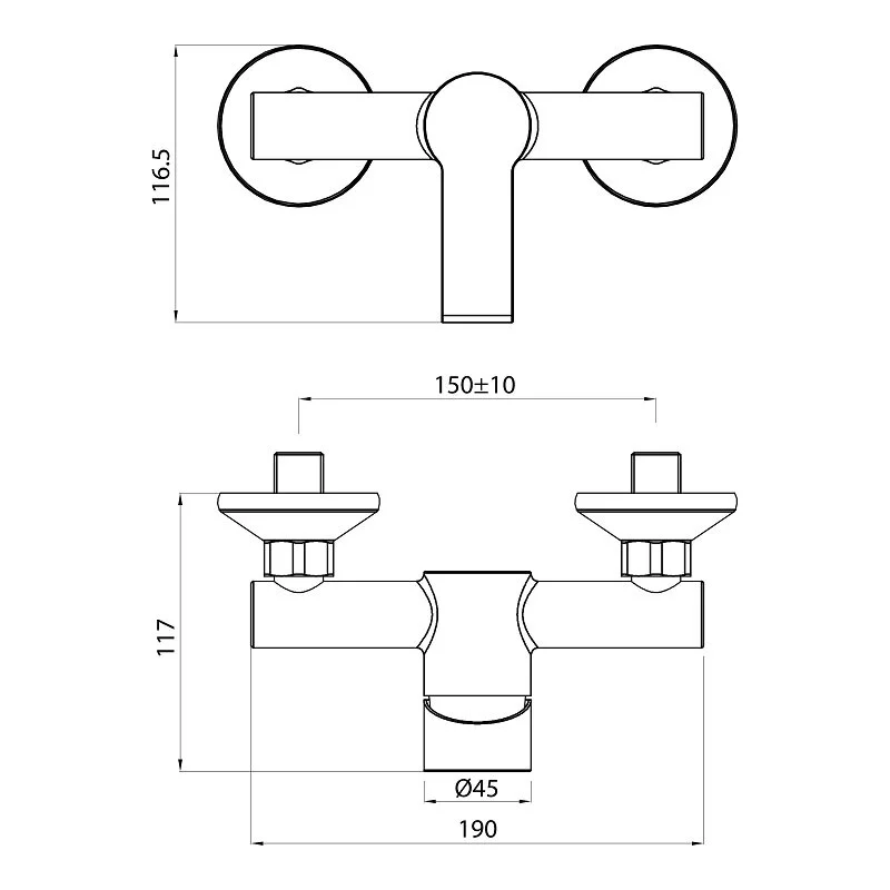 Смеситель для душа Koller Pool Kvadro Arc KA0450 хром