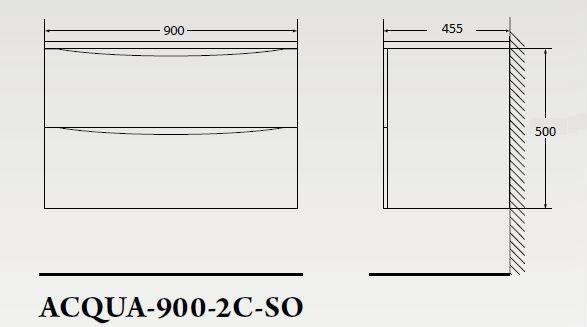 Тумба для комплекта BelBagno ACQUA-900-2C-SO-PS pino scania