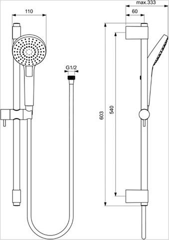 Душевой гарнитур Ideal Standard Ideal Evo B2233AA, хром