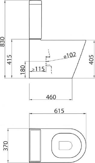 Унитаз-компакт BelBagno Flay-r BB007CPR с бачком BB006T