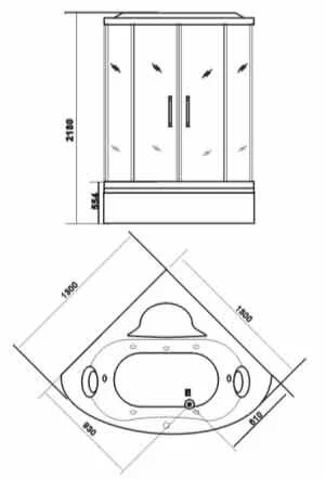 Душевой бокс Appollo Guci GUCI-862