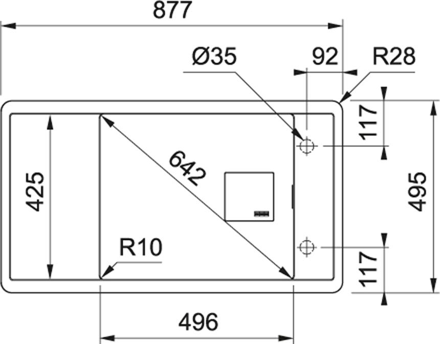 Кухонная мойка 88 см Franke Fresno FSG 611 114.0593.108, оникс