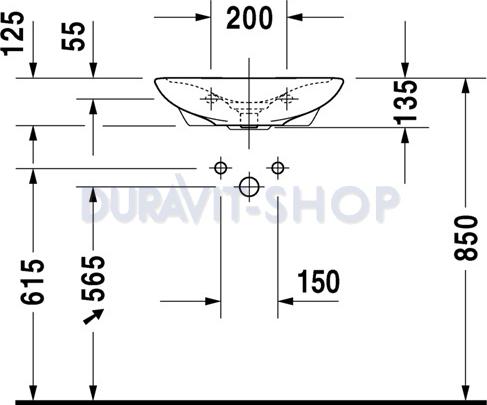 Раковина 50 см Duravit PuraVida 720500000