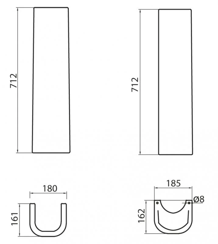 Раковина BelBagno Sabrina BB122L/BB122P белый