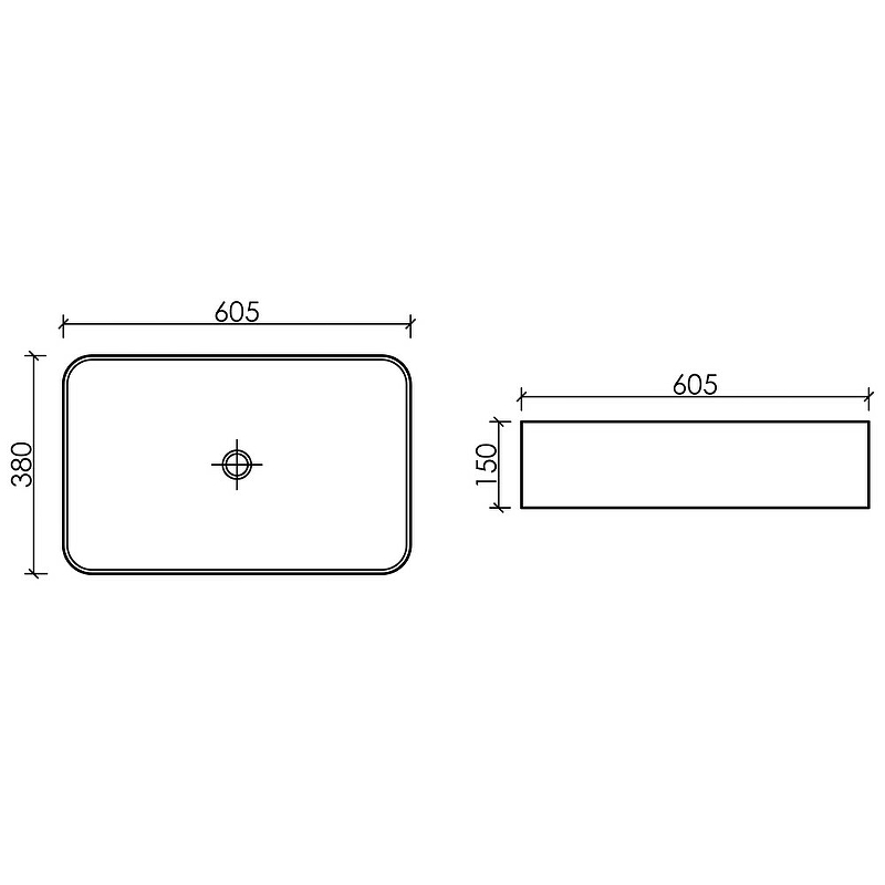 Раковина накладная Ceramica Nova Element CN6053MW белый