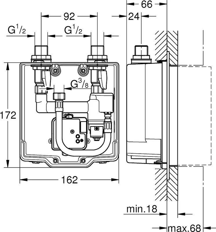 Скрытая монтажная часть Grohe Eurosmart Cosmopolitan 36336001