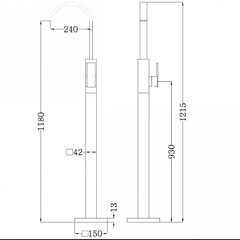 Смеситель для раковины Abber Wasserfall AF8640B черный