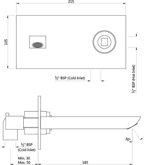 Смеситель для раковины Artize Lexa LEX-CHR-67233