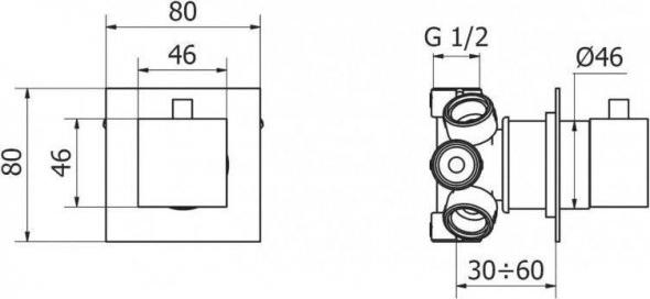 Переключатель потоков Cezares CZR-DEV5-01-Cr, хром