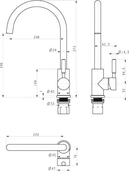 Комплект кухонная мойка Paulmark Lassan PM304444-BS сталь + смеситель Paulmark Holstein Ho212063-NI