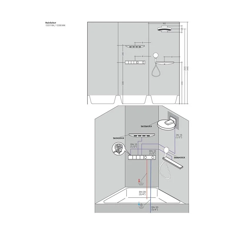 Смеситель для душа Hansgrohe RainSelect 15381670 черный