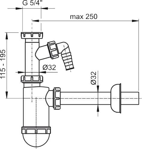 Сифон для раковины AlcaPlast A430P