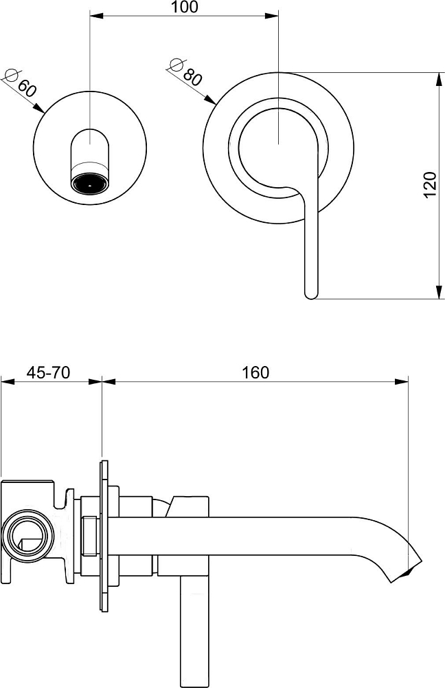 Смеситель Webert DoReMi DR830606015 с внутренней частью хром