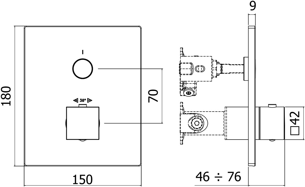 Смеситель для душа Paffoni Compact Box CPT513NO черный