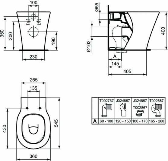 Напольный унитаз Ideal Standard Connect Air E004201