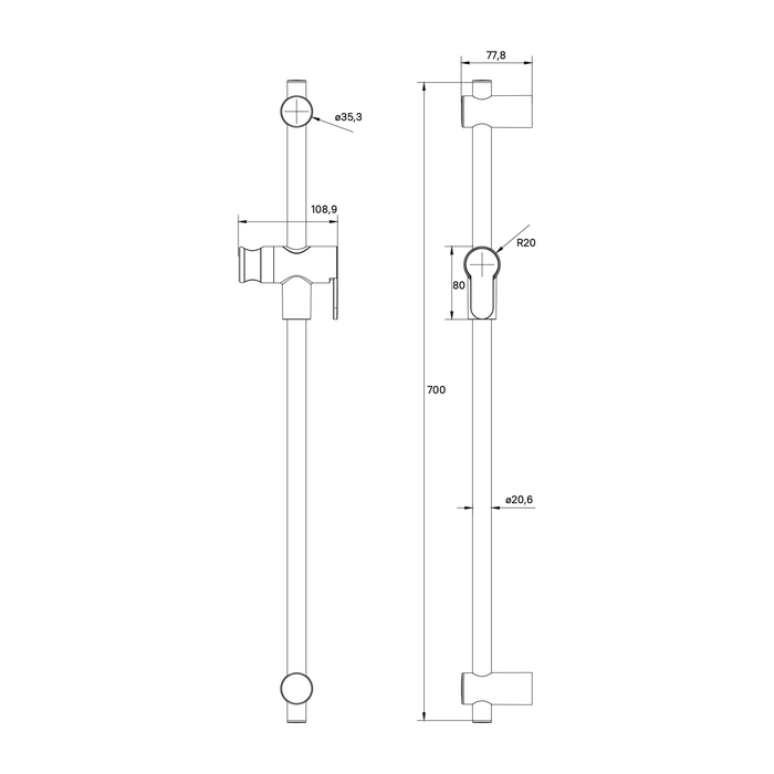 Душевая стойка Iddis Ray RAY70B0i17 черный