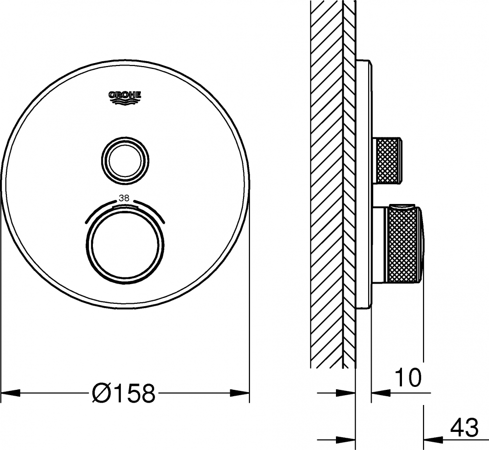 Термостат Grohe Grohtherm SmartControl 29118000 для душа