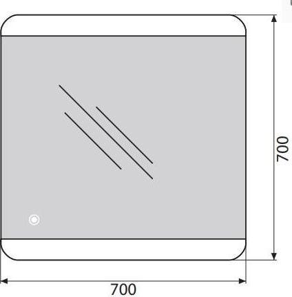 Зеркало BelBagno SPC-CEZ-700-600-LED-BTN