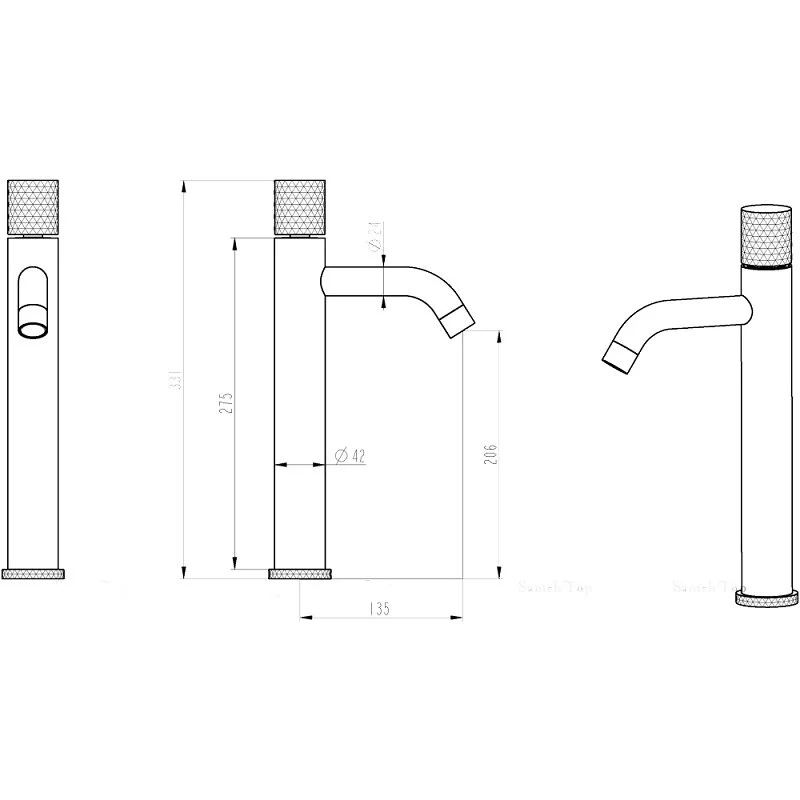 Смеситель для раковины Boheme Stick 121-WB белый