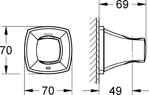 Держатель для лейки Grohe Grandera 27969GL0 холодный рассвет, глянец