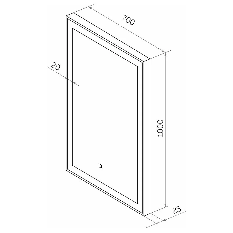 Зеркало Континент Frame White ЗЛП437 белый