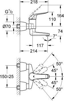 Смеситель для раковины Grohe Euroeco Special 32771000